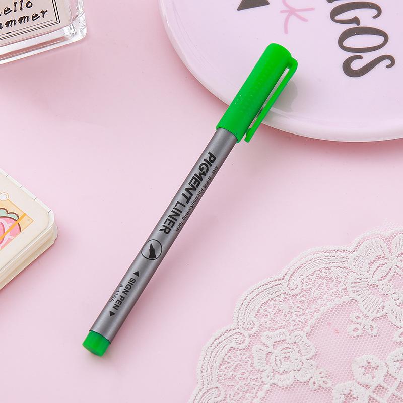 5Pcs Multicolor Gel Ink Pens Set Large Capacity Fast Drying Fine Point Pigment Liner for Writing Note Taking Office
