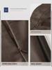 2024 Women's Autumn/Winter High-Waisted Retro A-Line Coffee Matte PU Leather Skirt