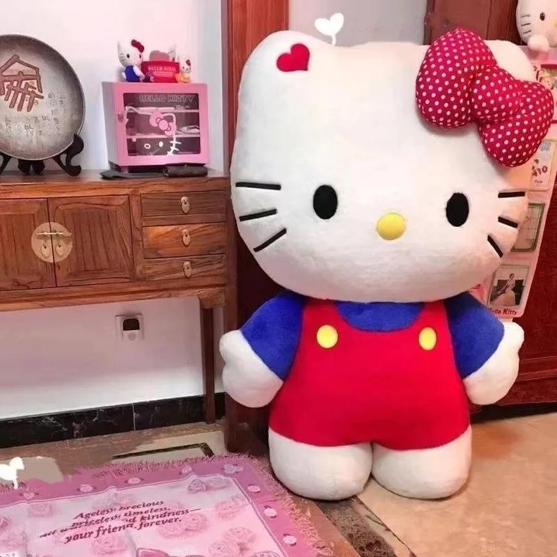 Red Bow Hello Kitty Plush Toy Doll Accompany Sleeping Doll Sofa Soft Pillow Cushion Room Decoration Girl Festival Gift