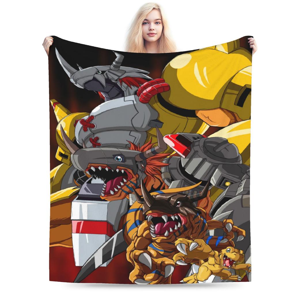 Digimon Adventure Blanket Quality Super Soft Bedding Throws Spring Children Home Decor Street Trend Bedspread