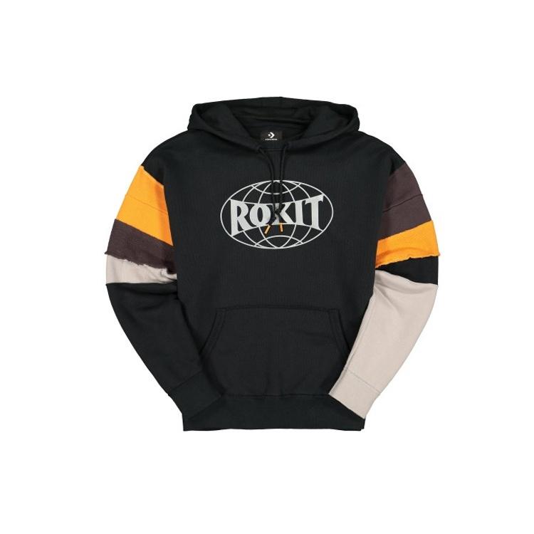Men s Converse x Rokit Pullover Crossover Splicing Black 10019279-A01 L