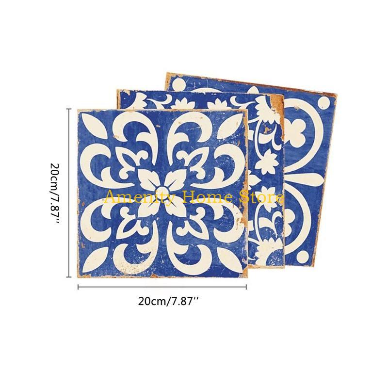 F26C Tile Wall Sticker Set of 24 Peel and Stick Tile Backsplash Wallpaper Glass Decor for Car Glass Window Mirror Multi-use