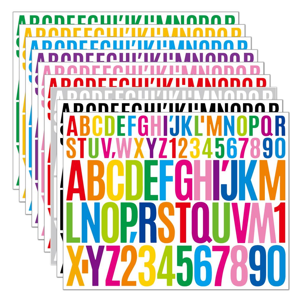 1+2 Inch Letter Sticker Self-adhesive Vinyl Waterproof Suitable for Water Bottle Manual Scrapbook Poster Letter Sticker