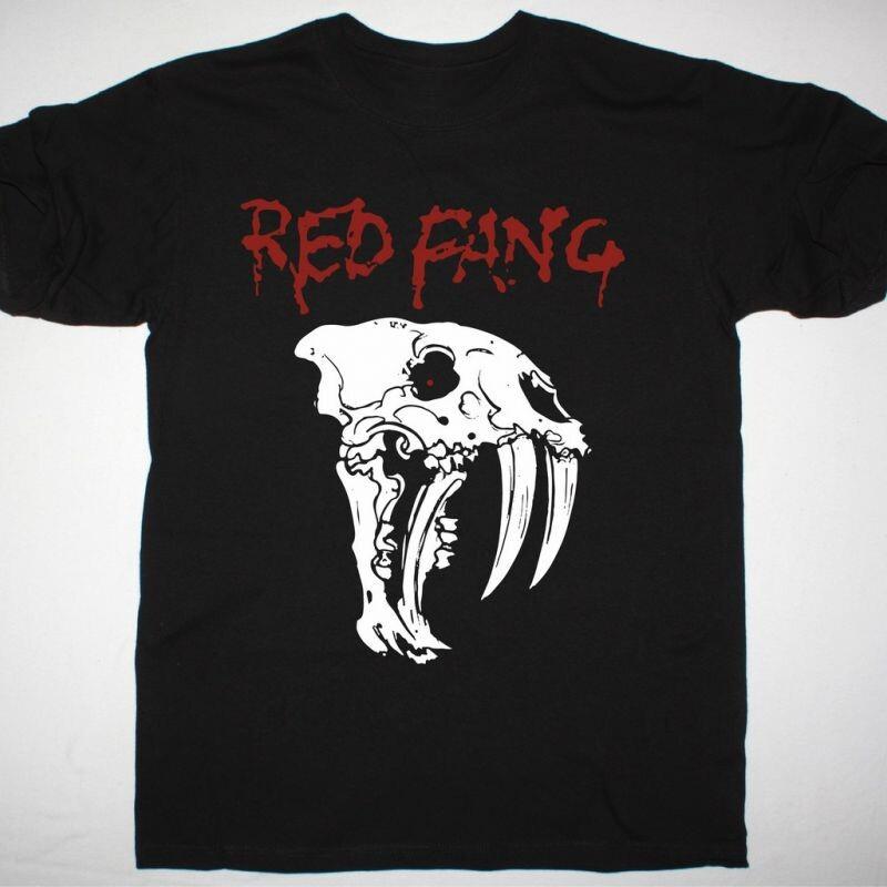 Vtg RED FANG NEW SKULL Cotton Black Unisex Full Size Shirt MC168 Unisex T-Shirt L