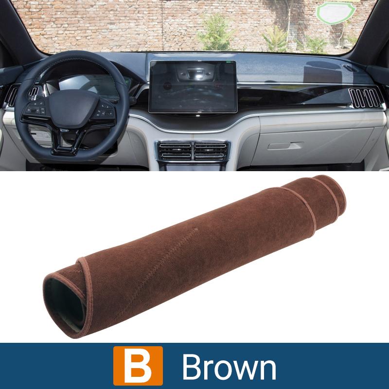 

Чехол на приборную панель автомобиля, защитный чехол от солнца, защитный чехол от ультрафиолетового излучения, нескользящий коврик, аксессуары для BYD Song Plus 2020 2024 2024 2024 коричневый