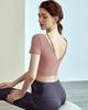 Wzhiming Yoga Short Elegant Short Perfect for Ballet and Short Sleeves Top, Cupped, Sleeve, Wear, Length, Dance, Moisture-Wicking, Quick-Drying, (M,