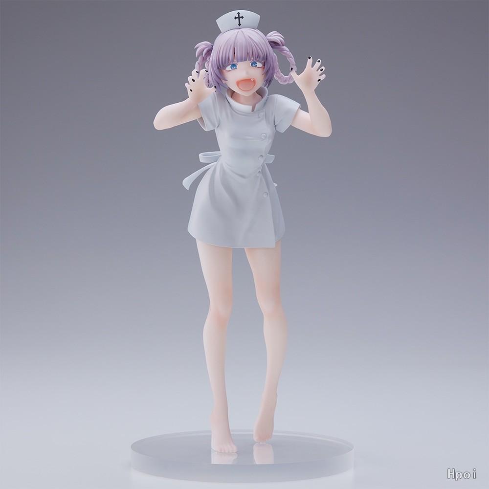 19.5CM Anime Yofukashi No Uta Nanakusa Nazuna Figure Nurses' Suit Cute Animation Model Toy Collection Decoration Ornaments PVC