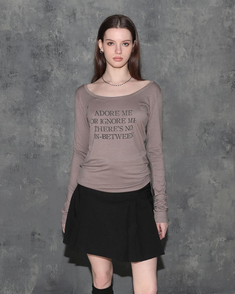 Maegolenseoul Adore Me Loose Fit Long Sleeve Mocha