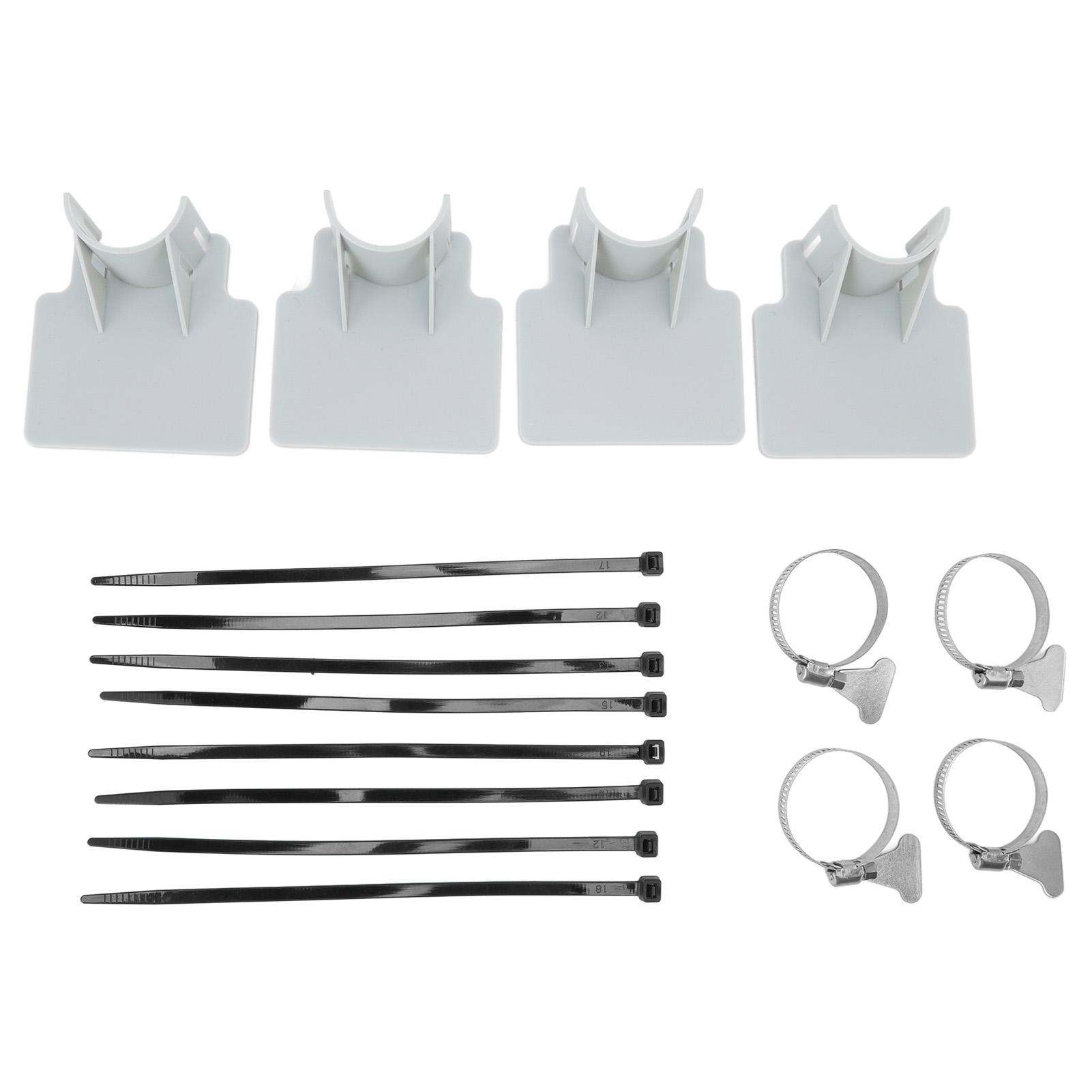 

4 Sets Swimming Pool Pipe Holder Prevent Pipe Slip Cable Ties Stainless Steel Hose Clamp Swimming Pool Hose Holder