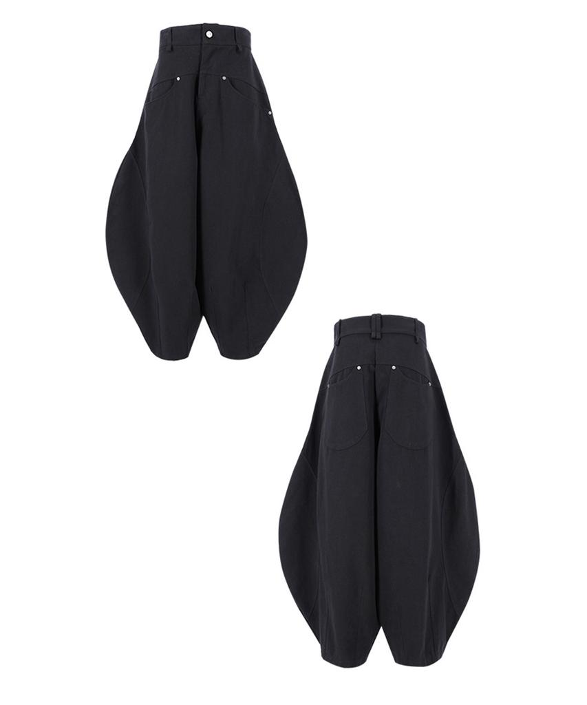 Lekyulli Wide Balloon Baggy Pants Black