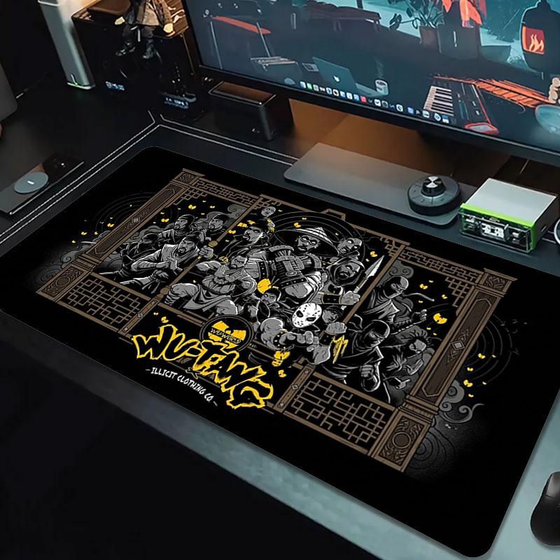 Wu Tang Clan Artwork Large Size Mouse Pad Large Gaming Table Cushion Nonslip Laptop Tablet Big Mousepad Xxl Mat Mini Pc Playmat With Lock Edge