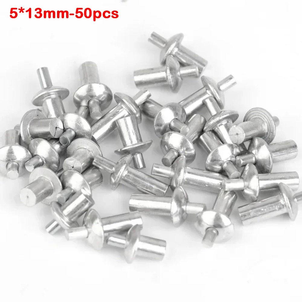 50Pcs Hammer Drive Expansion Rivets Aluminum Alloy Piercing Rivets  Hardware Accessories