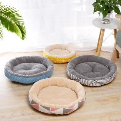 Cuccia rotonda per cani Casa Tappetino per cani Nido per gatti in peluche lungo Cesta per cani Cuscino per animali domestici Morbido Caldo Dormire Forniture per animali domestici Inverno