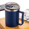 Jony Coffee Mug, Tea Cup, Stainless Steel Mug, Steel Cup with Lid (Dark Blue, 450 Ml)