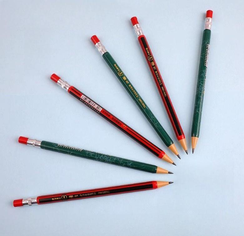 2B Push-Type Mechanical Pencil for Elementary Students, 2.0mm Thick Unbreakable Lead