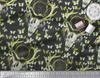 Soimoi Green Japan Crepe Satin Fabric Insect|Dream Catcher & Reindeer Face Animal Fabric Prints by Yard 42 Inch