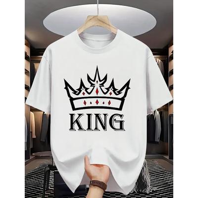 European Size Men's Fashion Summer Round Neck Pattern Short-Sleeved T-shirt, Cool and Handsome Style, with Unique Printed Figure