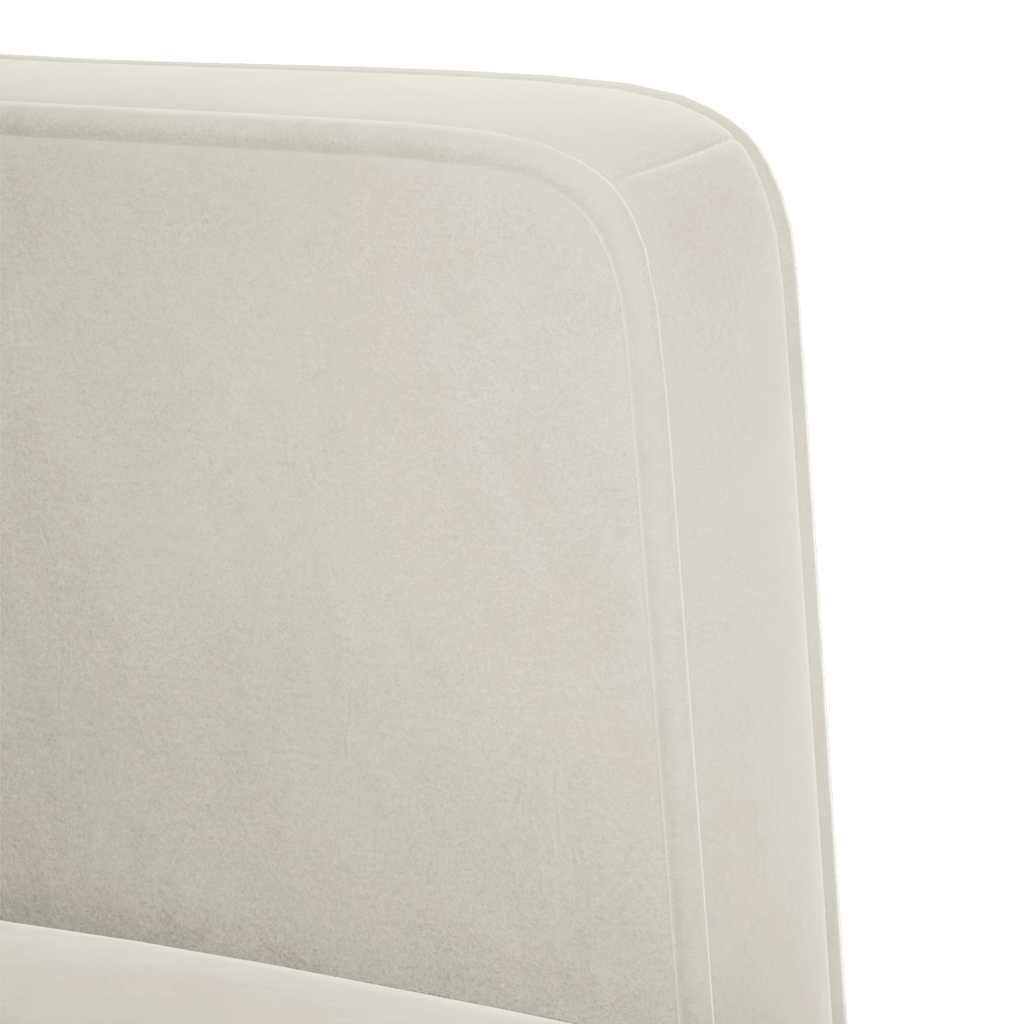 Two Seater Sofa Cream 111 Cm Velvet