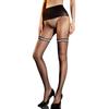 Leg Ring Aurora Stockings Sexy Embroidery Ultra-Thin Glossy Stockings Seamless Crotch Fake Two-Piece Black Pantyhose