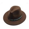 British Woolen Jazz Top Hat Men And Women Big Eaves Hat Big Eaves Felt Hat Trendy Hat