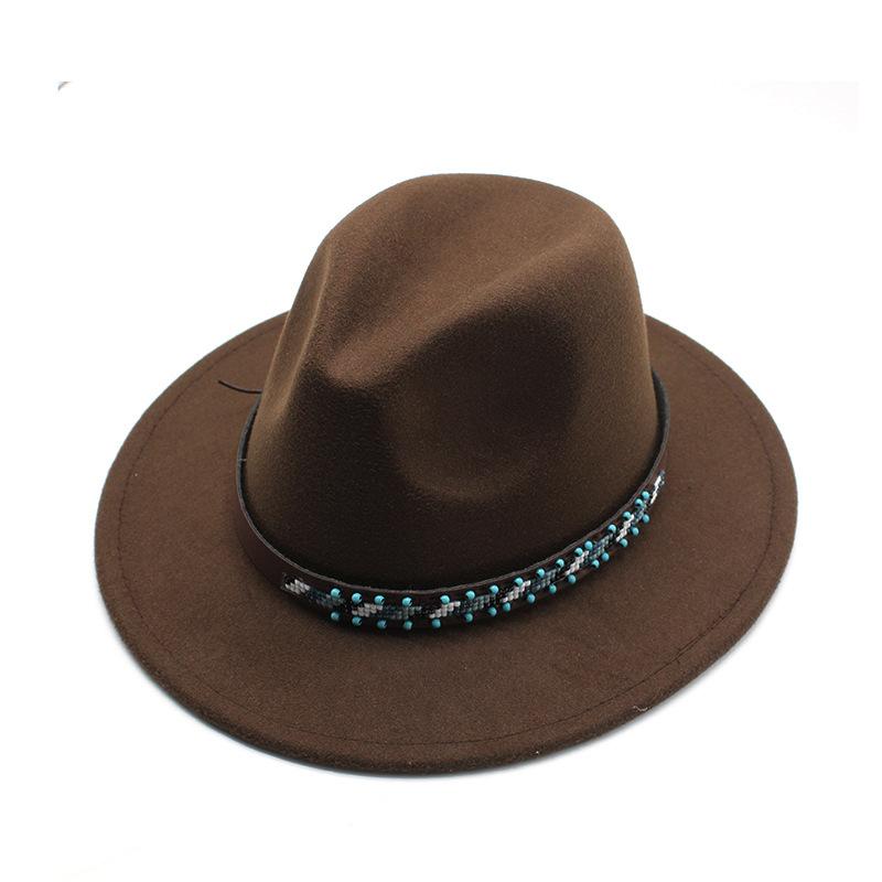 British Woolen Jazz Top Hat Men And Women Big Eaves Hat Big Eaves Felt Hat Trendy Hat