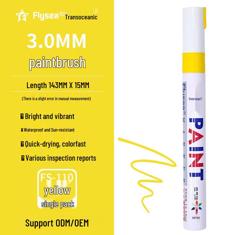 Low Odor White Oil-Based Paint Marker for Tires, Furniture, and Tiles