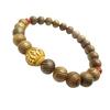 Power Stone Kyoto Japanese Deity Amenominakanushi God Carved Tsubaki Wood 12mm Carnelian Jindai Sugi Prayer Bead Bracelet with Box Fushimi