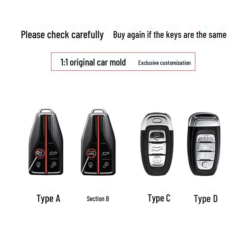 Premium Hongqi Key Case: HS5, H5, New H7, 19-23 HS7, and H9 Models - Unisex Car Key Shell