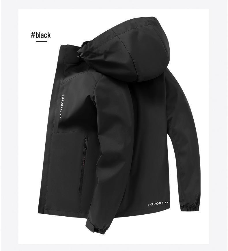 Giacca a vento con cappuccio unisex: Giacca da Ciclismo da Esterno per Coppie, Monostrato Leggera