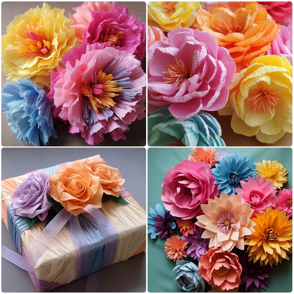 17 Colors 250x50cm Colored Crepe Paper Roll Origami Crinkled Crepe Paper Craft DIY Flowers Decoration Gift Wrapping Paper Craft
