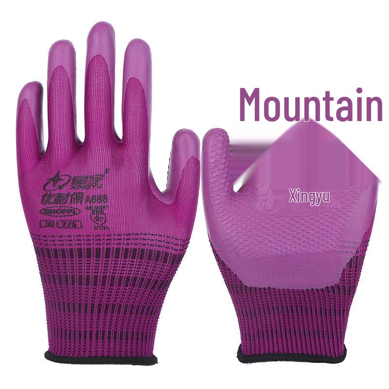 Unibao Semi-Dipped Breathable Anti-Slip Rubber Gloves