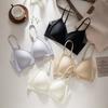 Traceless underwear women's thin breathable soft support jelly glue support no steel ring collection sub-breast U-shaped beauty back bra cover