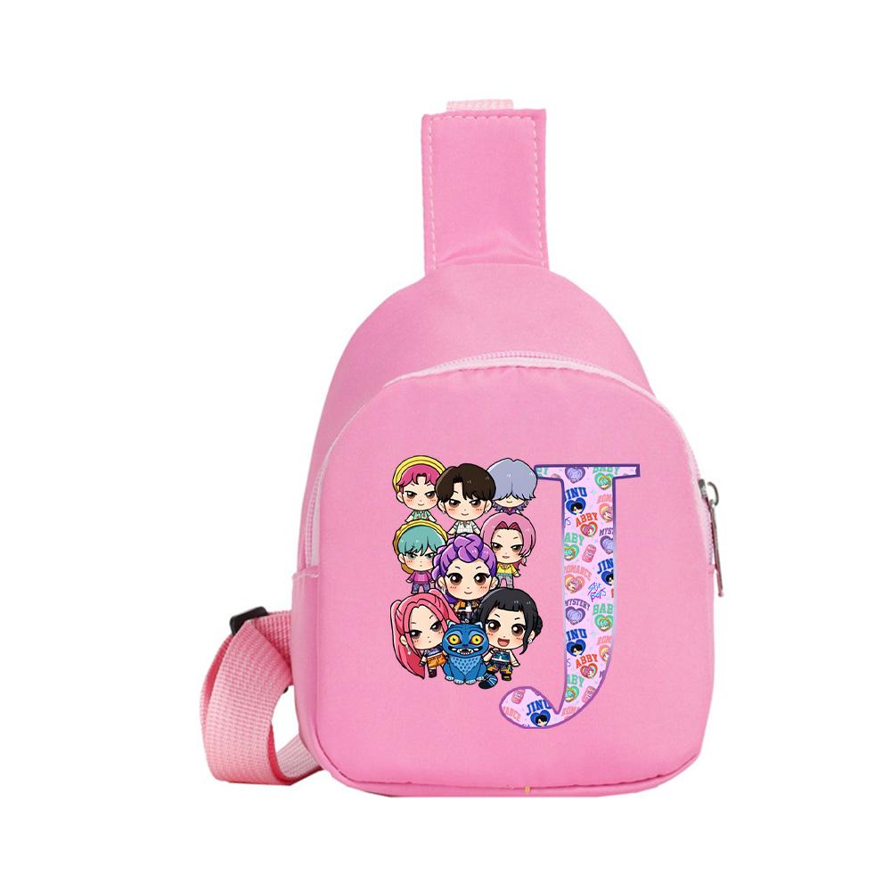 26 Lettere Inglesi K-Pop Demon Hunters Borse a Tracolla Stampate Borsa a Spalla per Bambini Regali per Bambini Mini Regalo per Bambino Portafogli e Borse Carini Borsa a Petto per Bambini