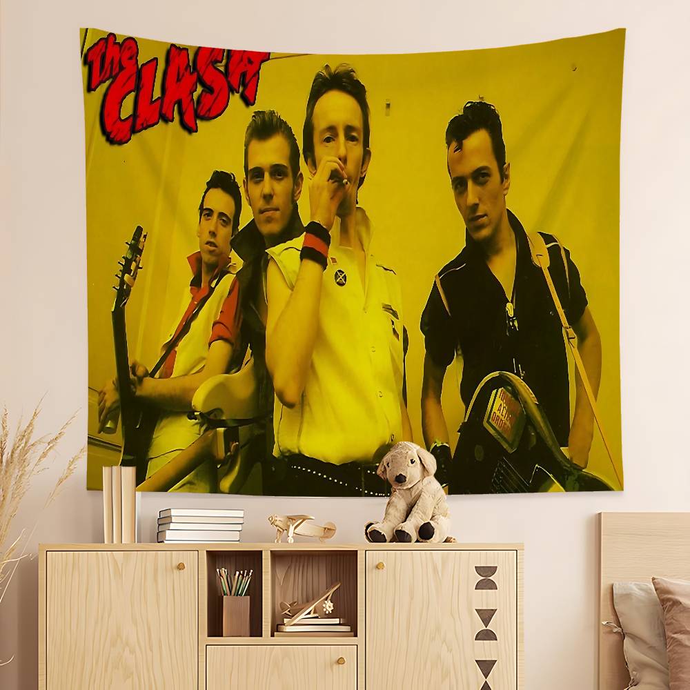 The CClash Band Printed Large Wall Tapestry Indian Buddha Wall Decoration Witchcraft Bohemian Hippie Wall Art Decor