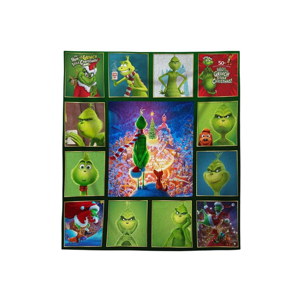 Green Monster- Flannel Blanket Comfortable Flannel Digital Print Blanket