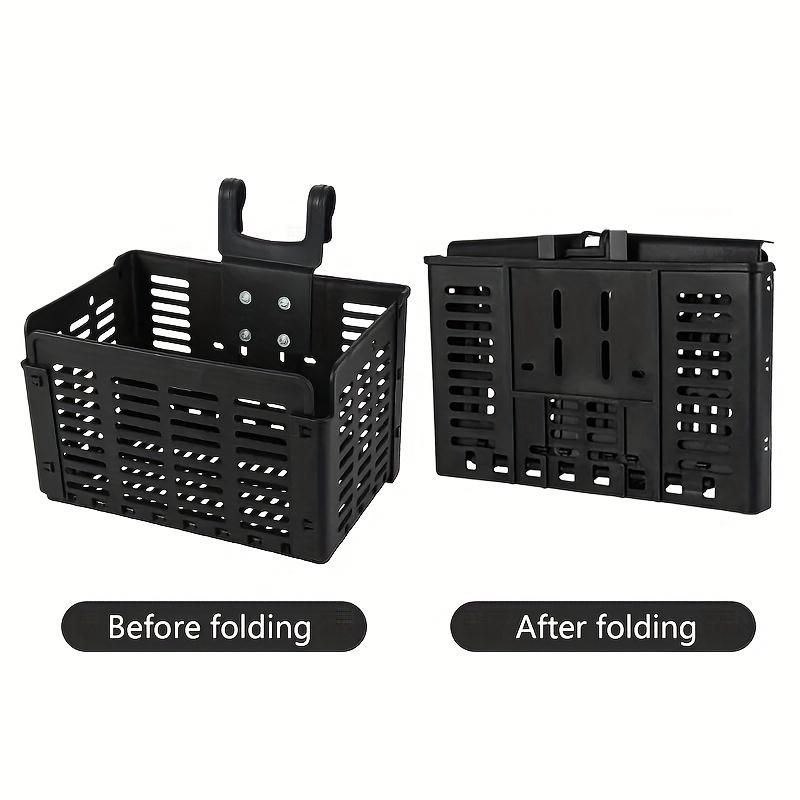 1pc Durable Folding Bicycle Basket, Removable Folding Bicycle Handlebar Front Basket, Bicycle Cargo Rack, Bicycle Accessories