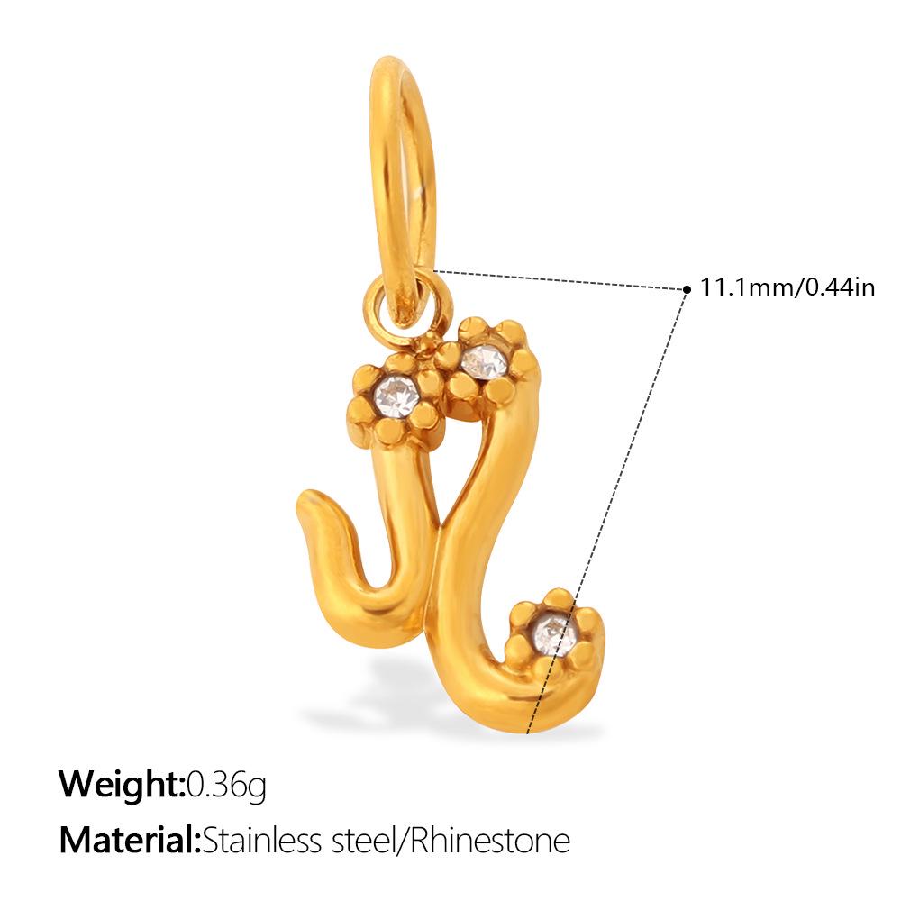 Cross-Border Retro Twelve Constellations Rhinestone Pendant