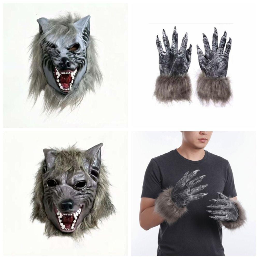 Realistic Werewolf Mask Latex Masquerade Headpiece Party Props Beast Cosplay Gear  Pranksters