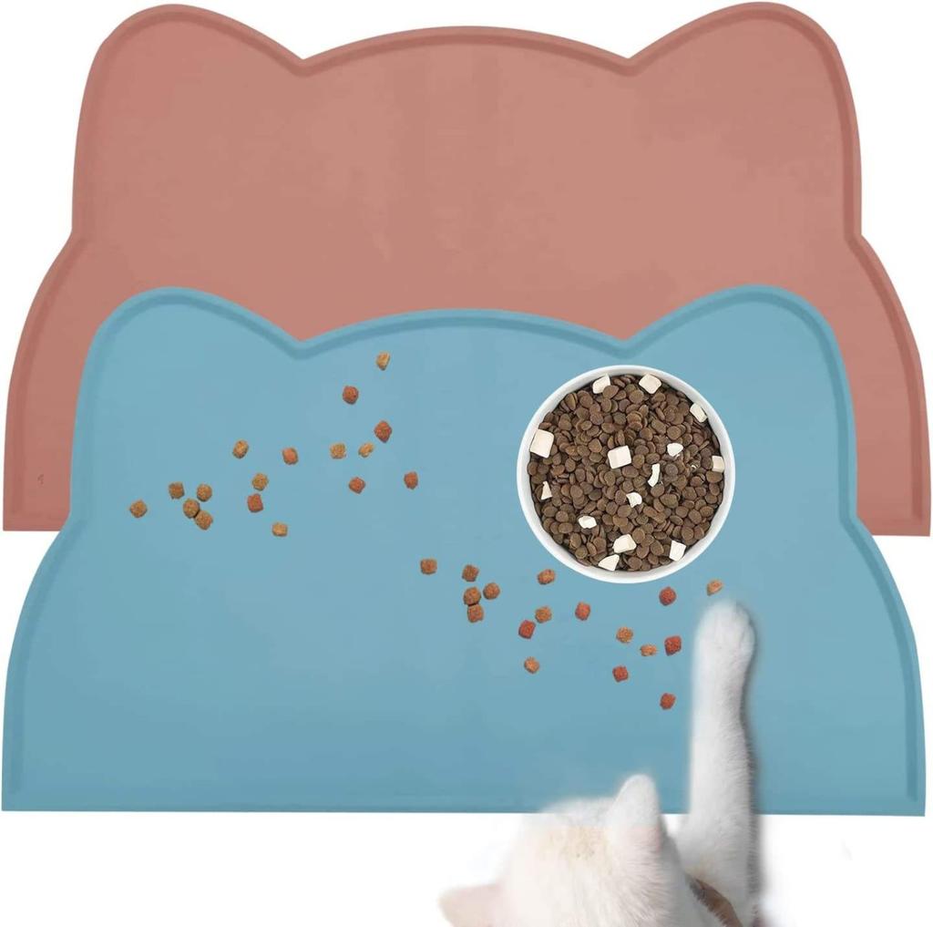 Silikon-Haustiermatte, Tiernahrung, Fütterungsunterlage, wasserdicht, für Hunde und Katzen, Schüssel, Futtermatte, Welpen-Futtertablett, Wasserkissen, Tischset