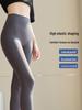 Damen High-Waist Bauchkontrolle Tasche Haifischhaut Leggings: Frühlings-/Herbst-Yogahosen, 9/10 Länge Radsport-Außenbekleidung
