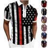 Summer Fashion Men's Shirt Short SleeveZipper Fashion T-Shirt Men's Cardigan