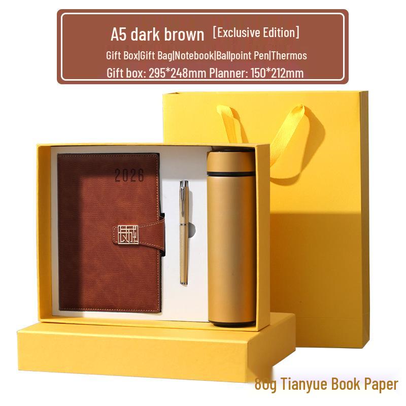 2026 Daily Planner & Business Notebook Set with Gift Box