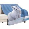 Arctic Fox Throw Blanket Luxury Throw Plaid Funny Gift Blankets Ands Blankets