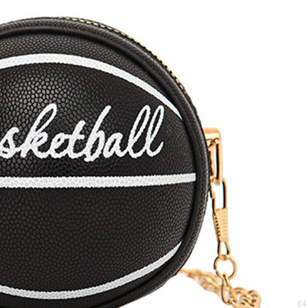 Basketball Shaped Purse Casual Shoulder Bag for Outdoor Commuting Vacation Work