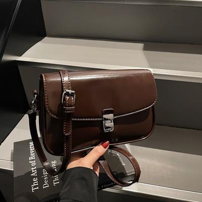 Fashion Versatile Small Square Bag Spring New High-end Simple Casual Shoulder Bag Trendy Messenger Bag