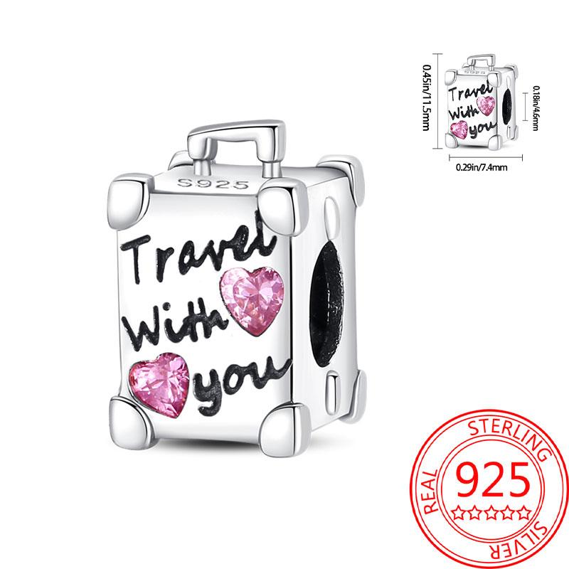 Miedziany Wieża Eiffla Samolot Podróżny Zawieszka Koraliki Pasują do Bransoletki Charm Oryginalnej Dla Kobiet Tworzenie Biżuterii