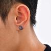 Creative Punk Stainless Steel Insect Beetle Stud Earrings for Men, Chic Silver Color Small Earrings, Trendy Party Jewelry Gift