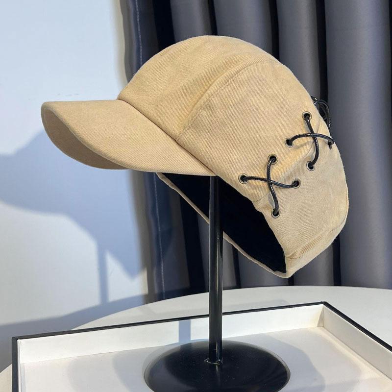 Hat Female retro autumn octagonal hat trendy street versatile casual face ducktongue newsboy hat