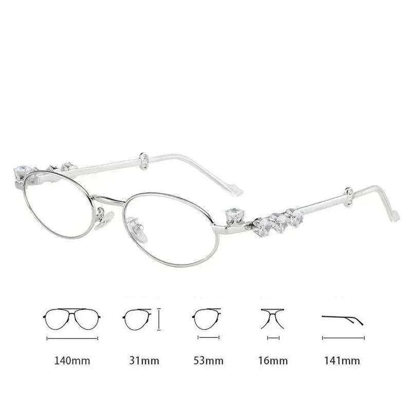 Unisex Oval Frame Photochromic Glasses Men Women Luxury Color Changing Near Sight Eyeglasses Diamond Cut Myopia Glasses