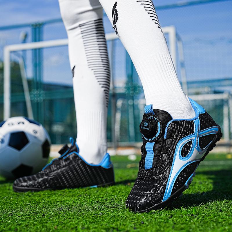 Scarpe da calcio per bambini Society TF/FG Scarpe da calcio per la scuola Scarpe da calcio con tacchetti Scarpe da ginnastica per erba per ragazzi e ragazze Calzature sportive per allenamento all'aperto Taglia 28-39